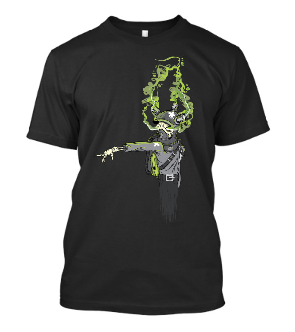 Noxious Gases May Be Harmful Alien In Gas Mask With Green Smoke T-Shirt