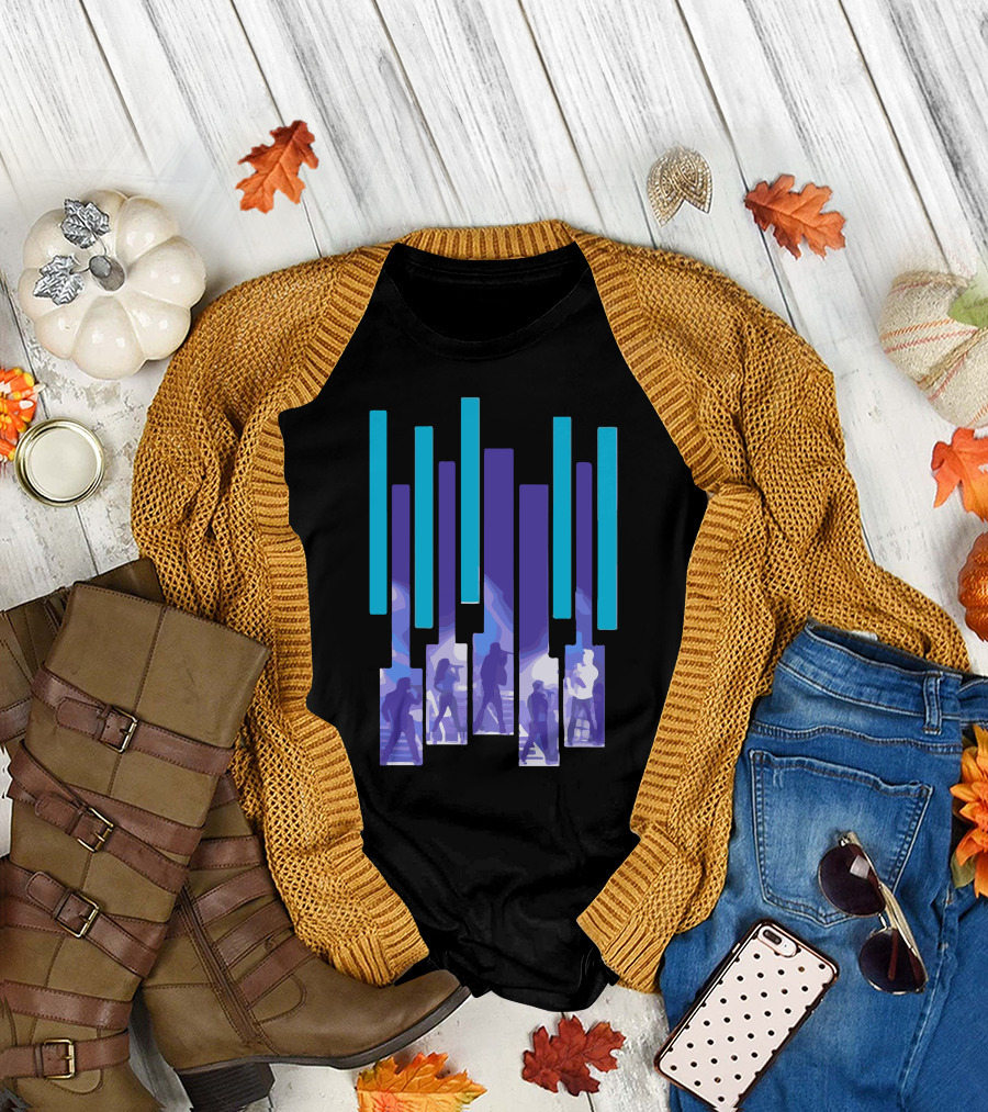 Onstage Pentatonix Silhouettes with Piano Key T-Shirt