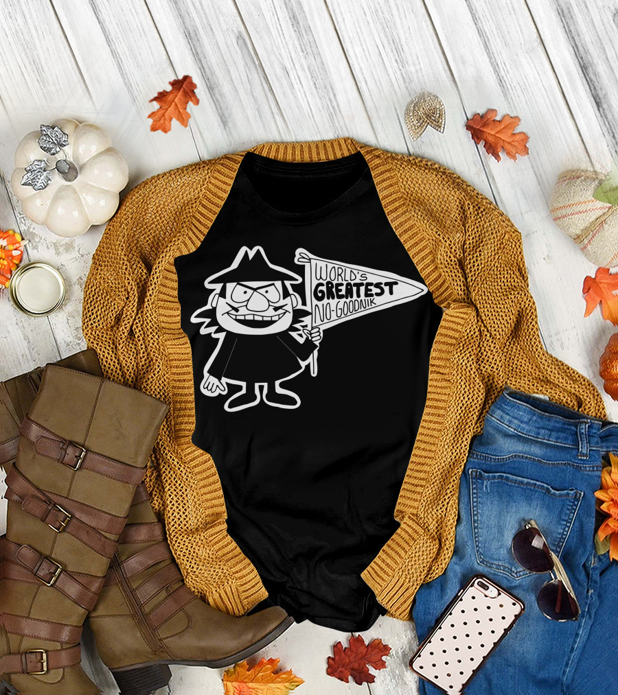 Boris Badenov World's Greatest No-Goodnik Pennant Cartoon Character T-Shirt