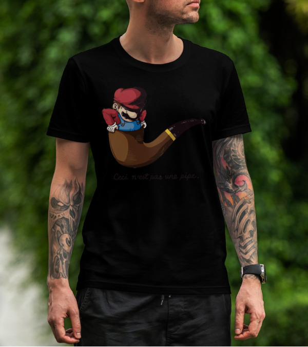 Ceci N'est Pas Une Pipe Mario T-Shirt