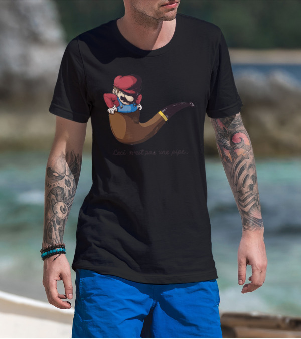 Ceci N'est Pas Une Pipe Mario T-Shirt