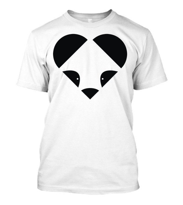 Panda Heart Shape T-Shirt