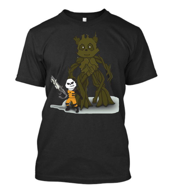 Pandas Of The Galaxy Guardians Of The Galaxy Parody Featuring Panda Rocket And Groot T-Shirt