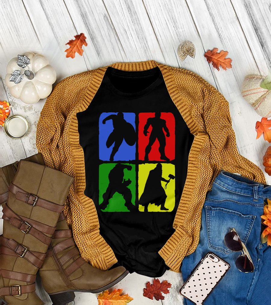 Avengers Four Iconic Superhero T-Shirt