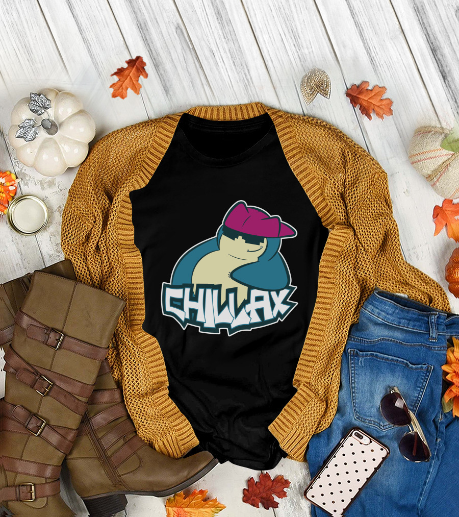 Chillax Snorlax Hip Hop Style with Cap T-Shirt