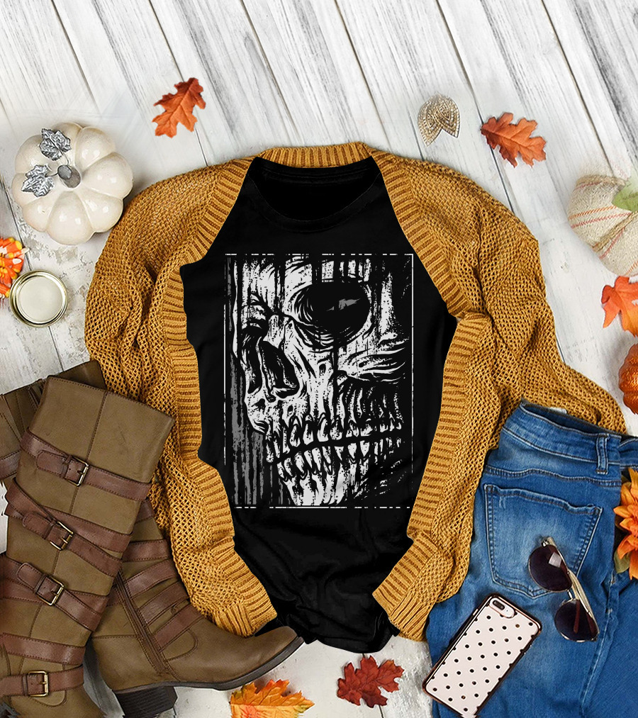 Creep Skull Dripping Horror T-Shirt
