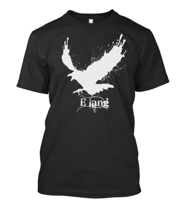 E Lang Eagle Silhouette With Splatter Effect T-Shirt