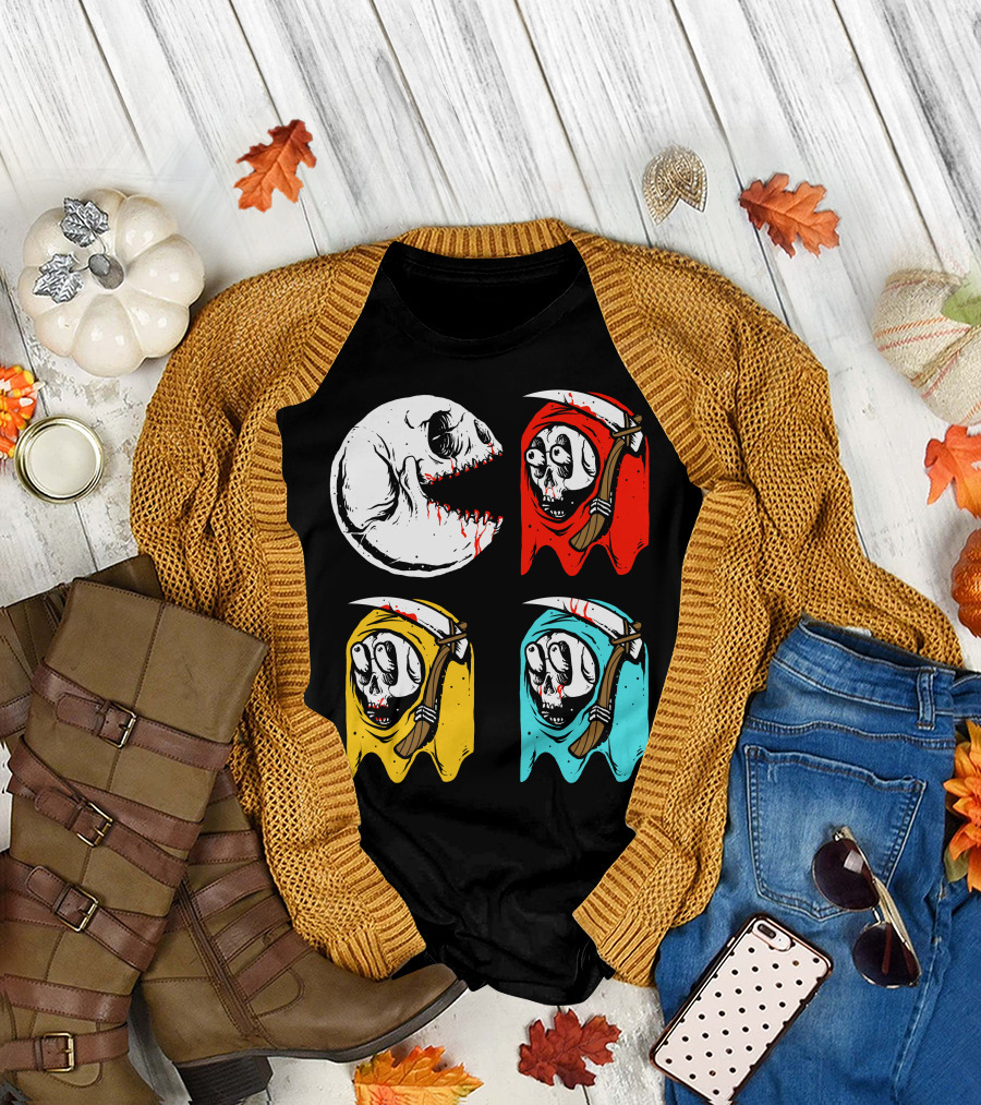 Pac Skull Ghost Reaper Color Quartet T-Shirt