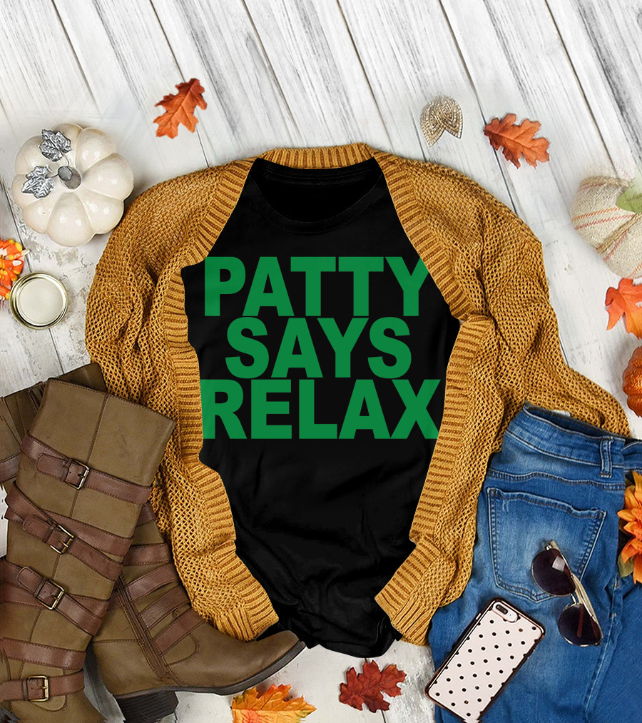 Patty Says Relax Franklin Inspired Text T-Shirt