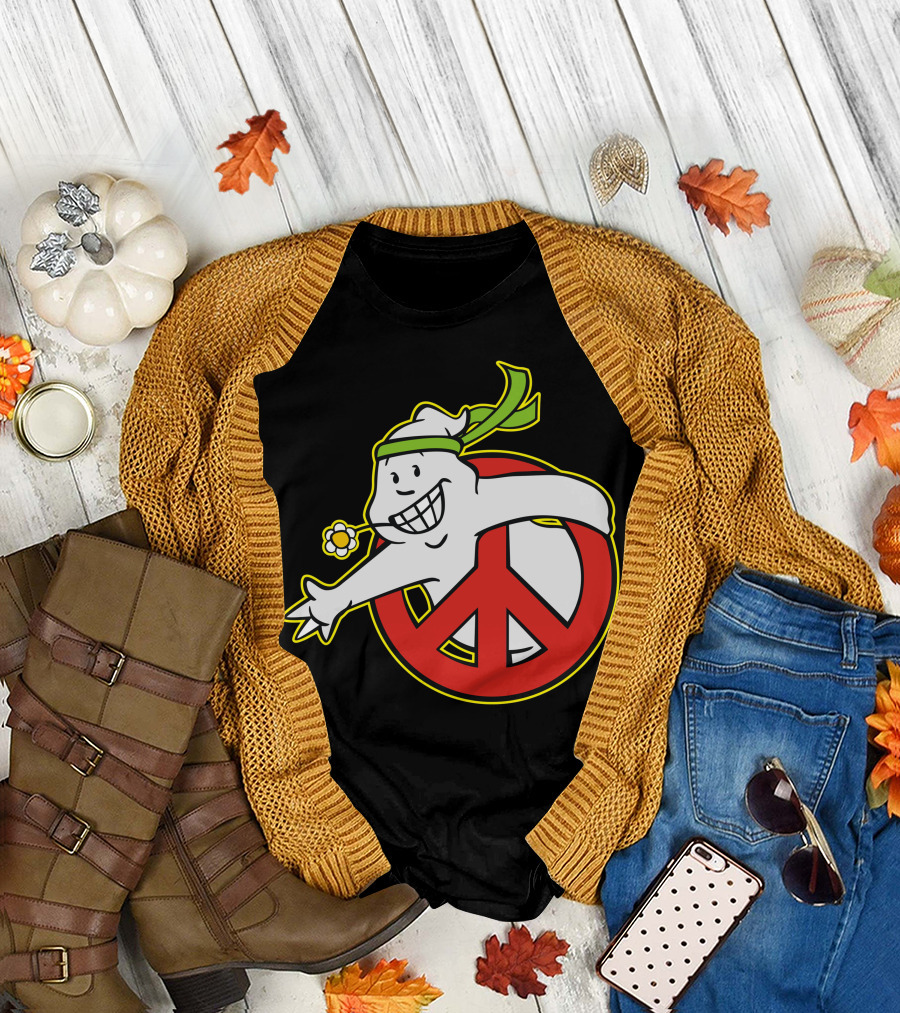 Ghostbusters Peace Symbol Mashup T-Shirt