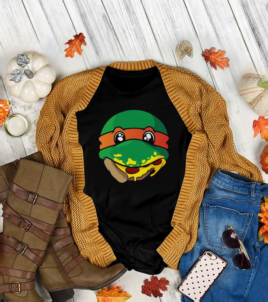 Ninja Pizza Turtle Face T-Shirt
