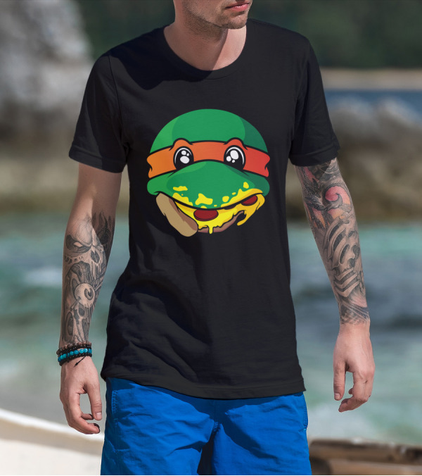 Ninja Pizza Turtle Face T-Shirt