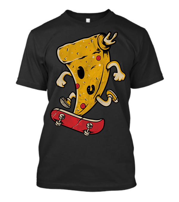 Pizzaboarding Skate Adventure Pizza Slice On Skateboard T-Shirt