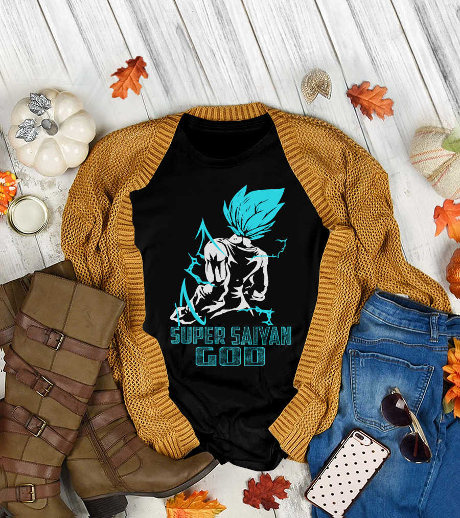 Super Saiyan God Vegeta Electrifying Power Stance T-Shirt