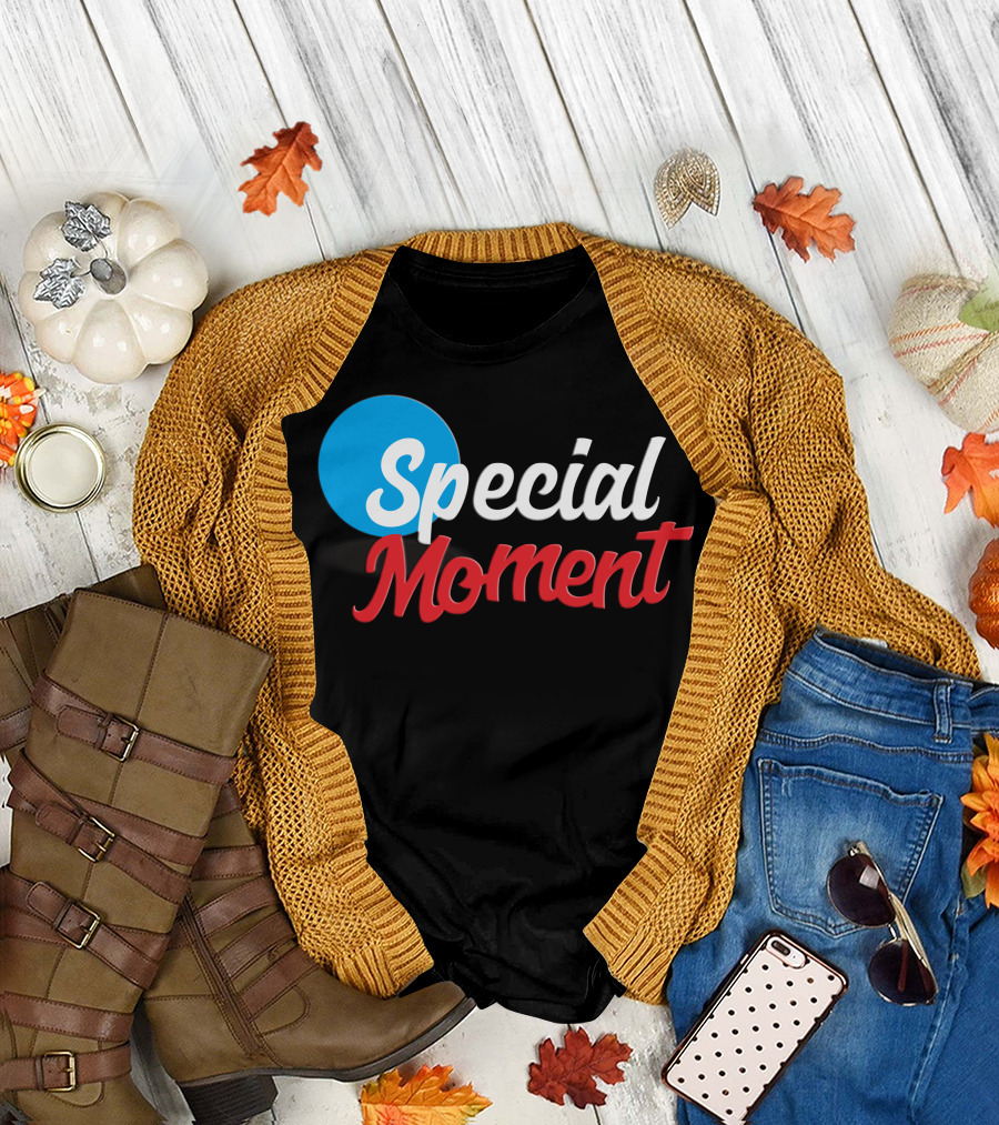 Special Moment Blue Circle T-Shirt