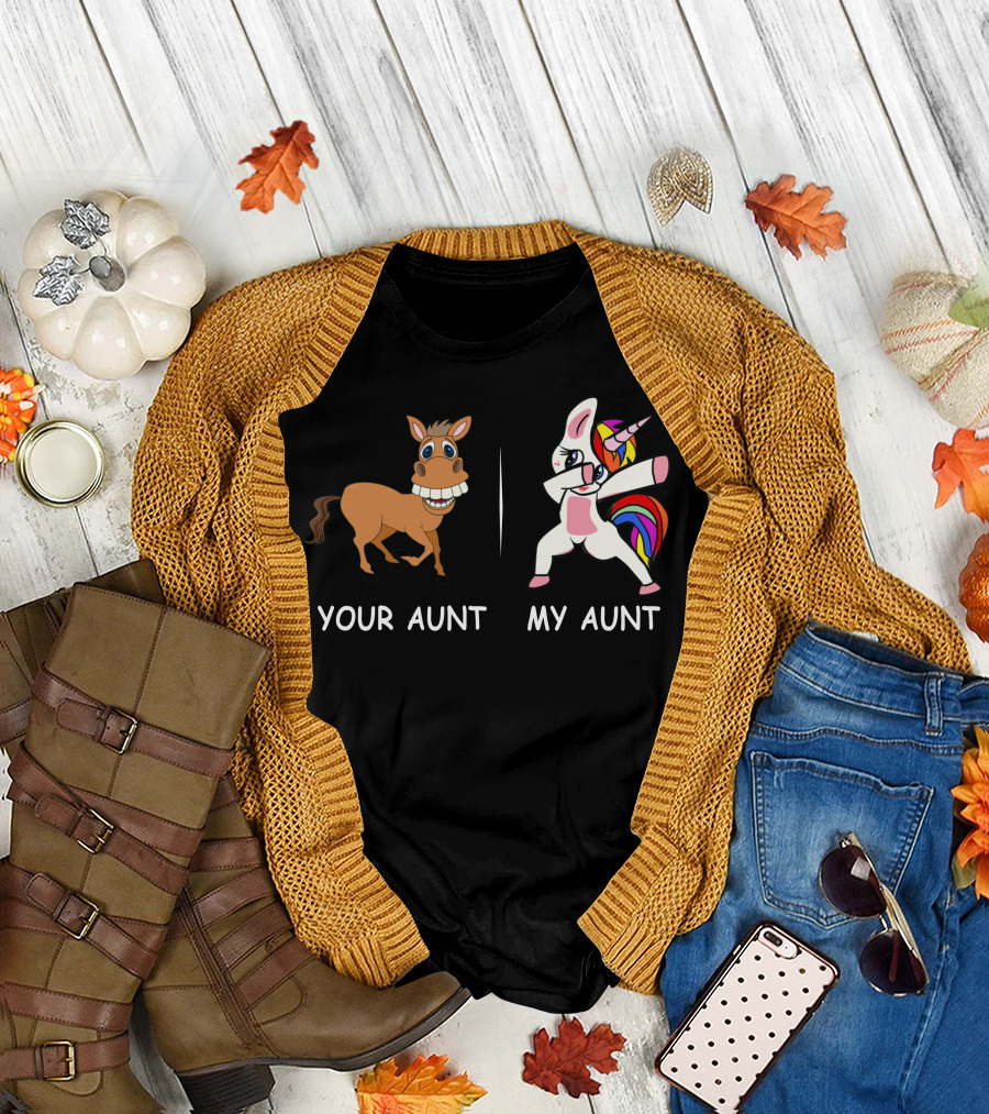Your Aunt My Aunt Unicorn Rabbit 양ọba T-Shirt