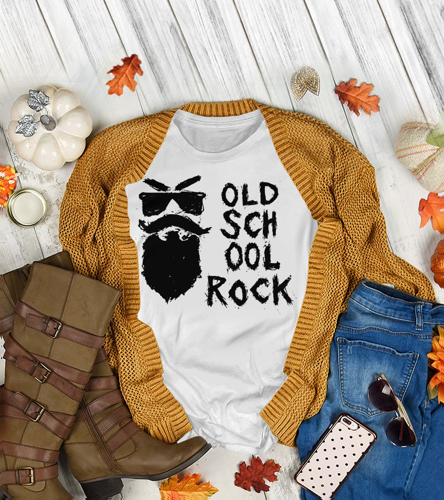 Old School Rock Bearded Sunglasses T-Shirt