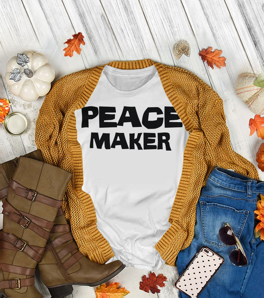 PEACE MAKER Shirt Text T-Shirt