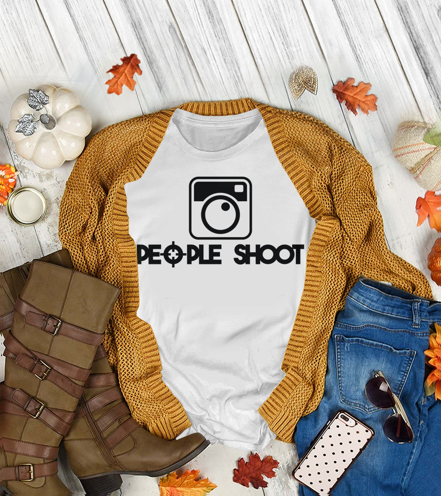 People Shoot Camera Icon Focus T-Shirt