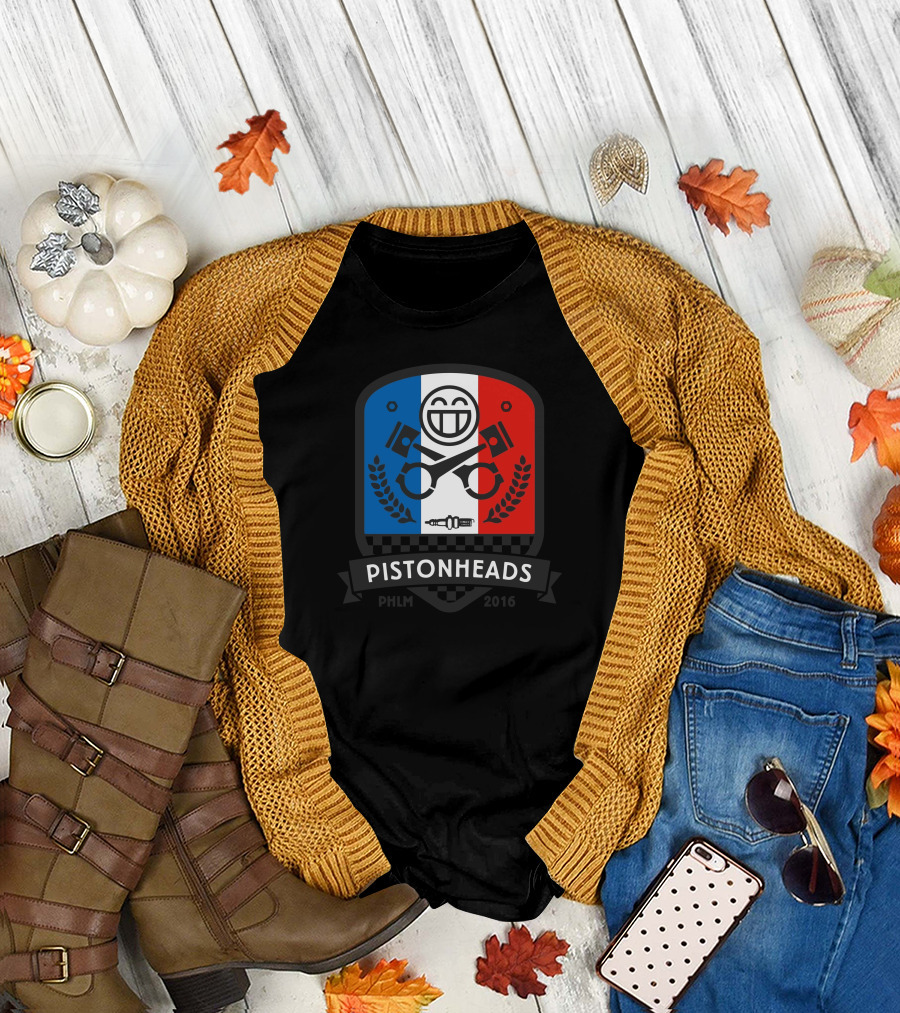 Pistonheads Phlm16 French Tricolor Shield Racing Emblem T-Shirt