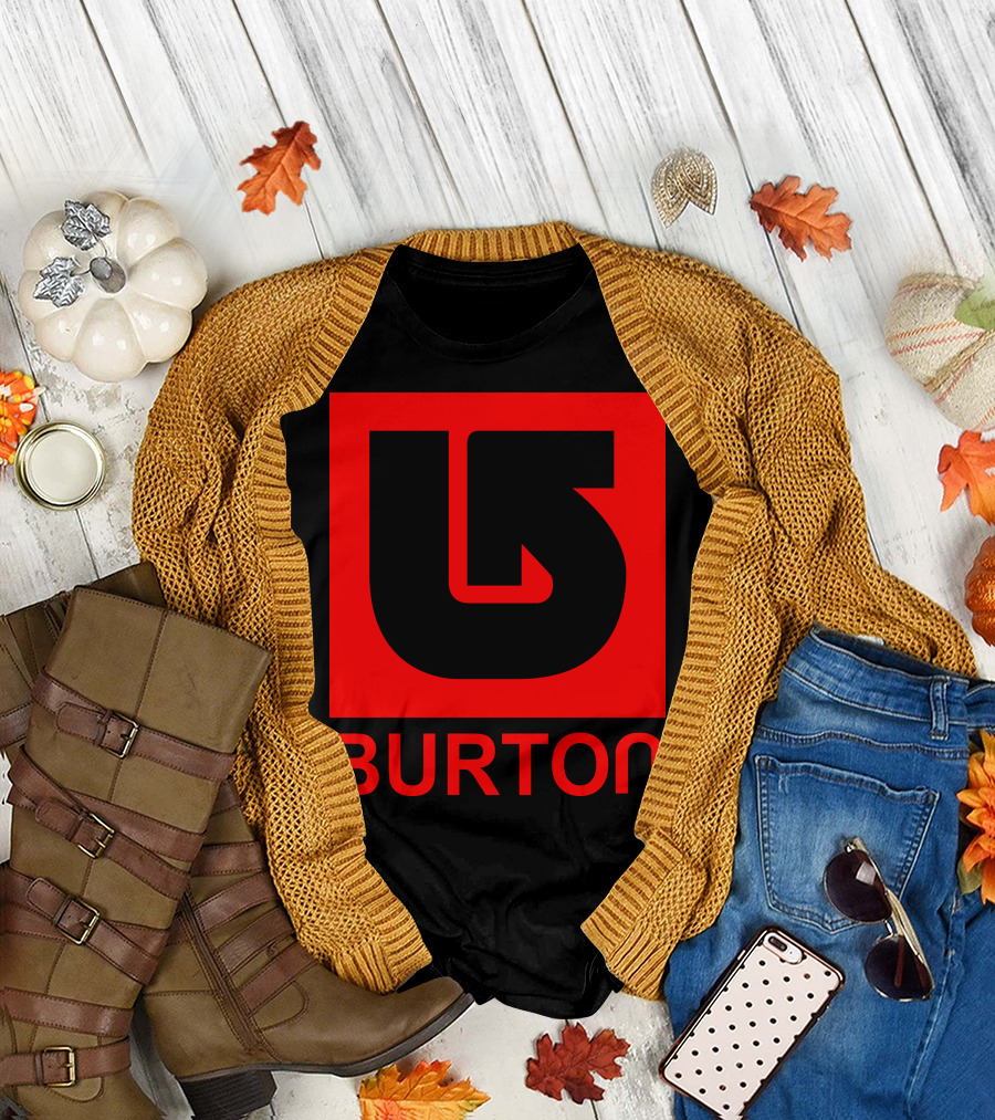 Burton Snowboards Logo Red and Black T-Shirt