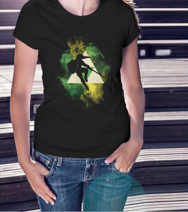 Legendary Elf In Epic Space Adventure Tri-Force Aura T-Shirt