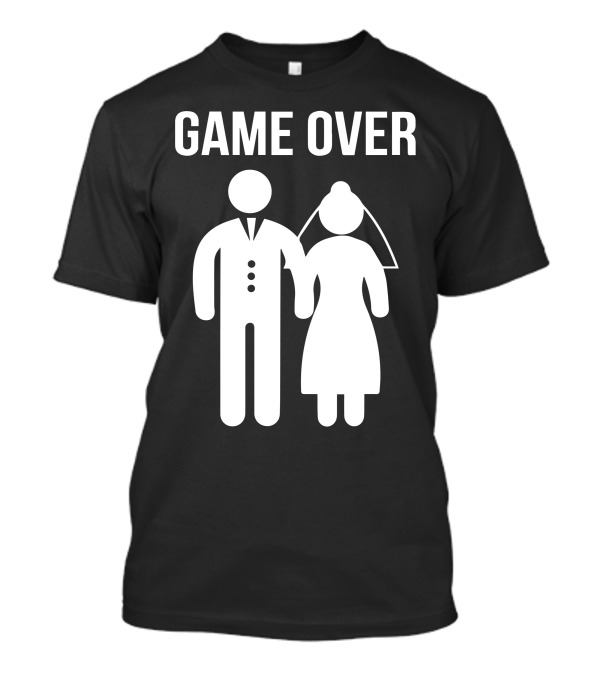 Game Over Wedding Bride And Groom T-Shirt