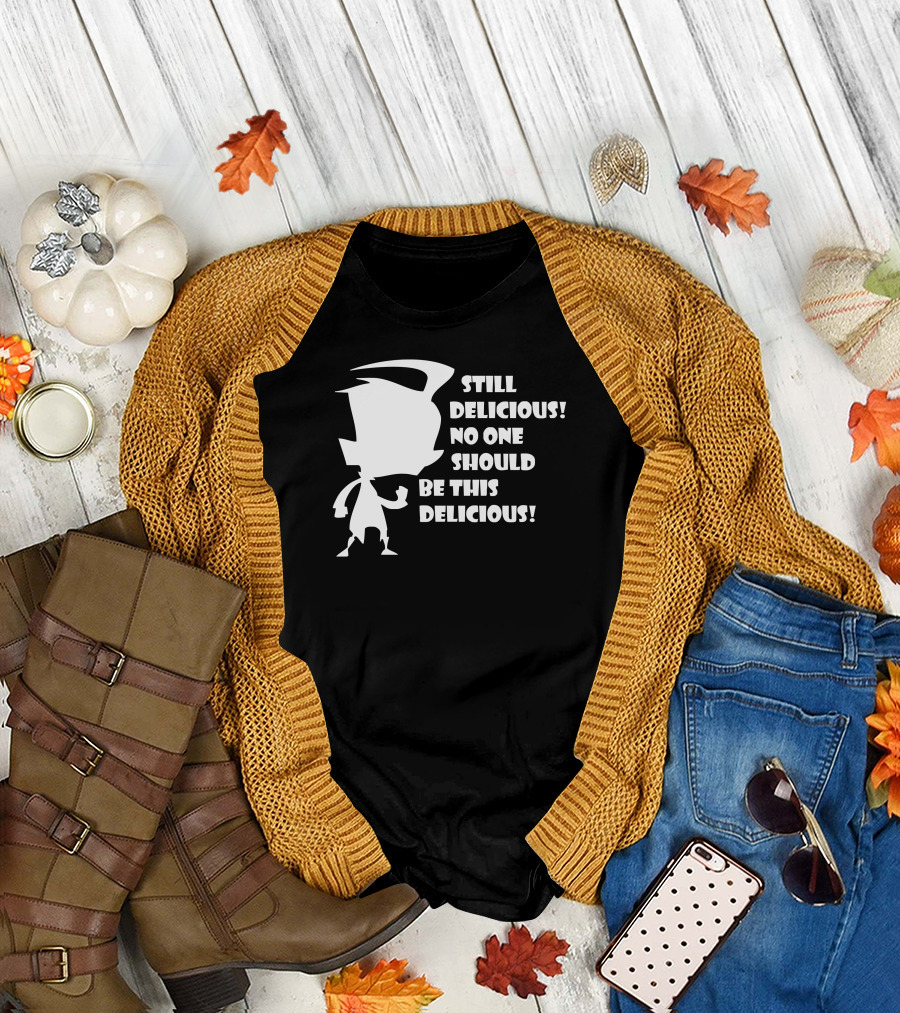 Invader Zim Dib Silhouette Still Delicious Phrase T-Shirt