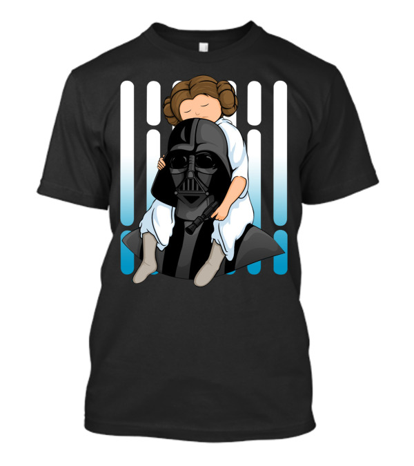 Number One Dad Star Wars Leia Hugging Darth Vader T-Shirt