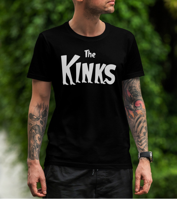 The Kinks Classic Band Logo Style Retro Iconic Typography T-Shirt