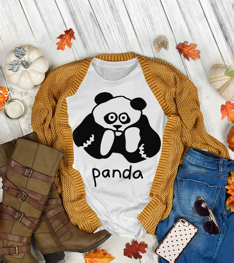 Panda Cute Minimalist T-Shirt