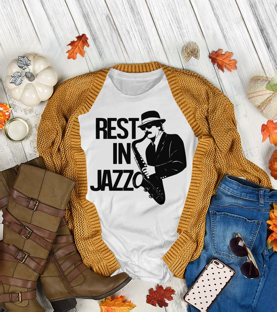 REST IN JAZZ DUKE SILVER SAXOPHONE PLAYER T-Shirt