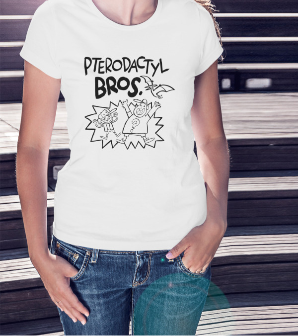 Pterodactyl Bros Excited Characters T-Shirt