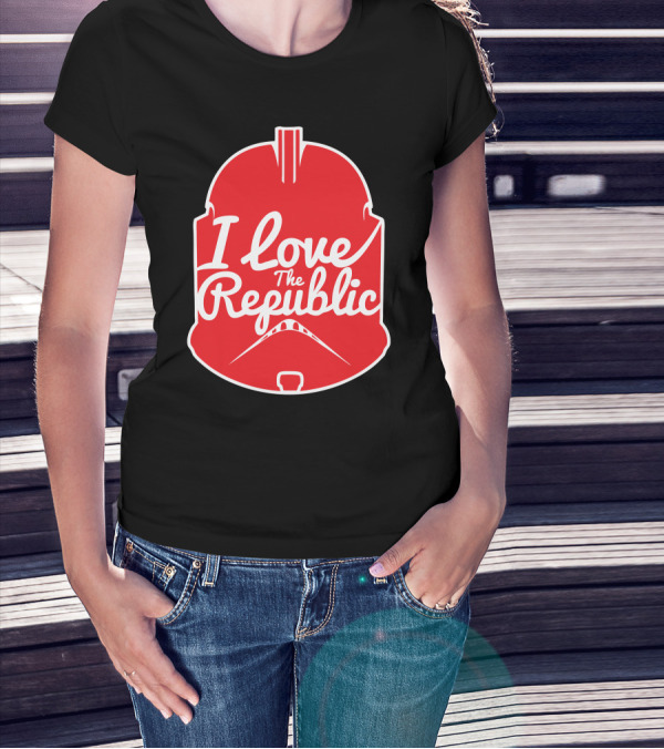 I Love The Republic Helmet T-Shirt