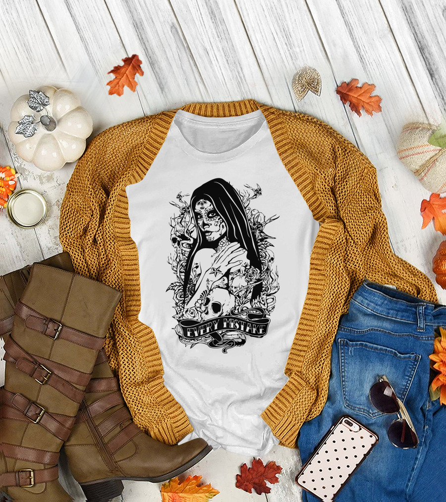 Every Mistake Sugar Skull Witch T-Shirt