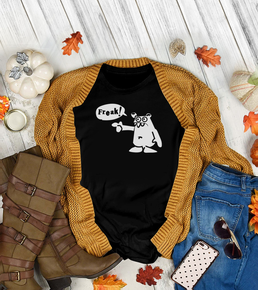 Freak Cartoon Monster Speech Bubble T-Shirt