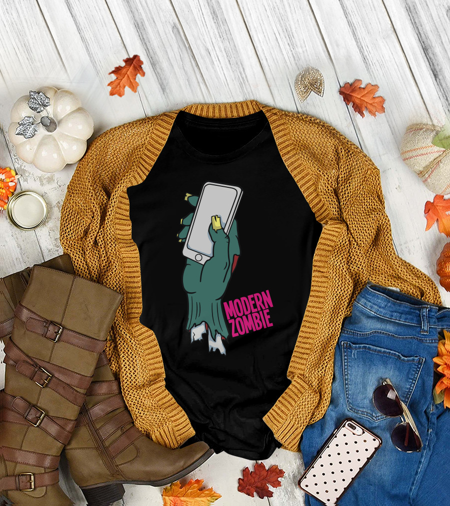 Modern Zombie Smartphone Grip T-Shirt