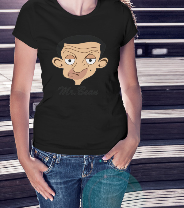 Mr Bean Cartoon Character Face T-Shirt