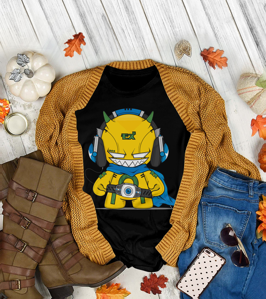 Munny Radioactive Hero Headphones Music Monster T-Shirt