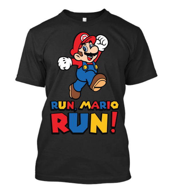 Run Mario Run Jumping Iconic Plumber Adventure T-Shirt