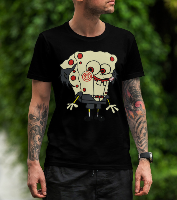 Saw Spongebob Jigsaw Mashup T-Shirt