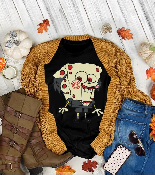 Saw Spongebob Jigsaw Mashup T-Shirt