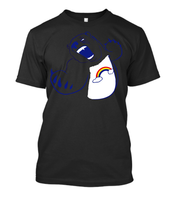 Scarebear Angry Bear With Rainbow And Cloud T-Shirt