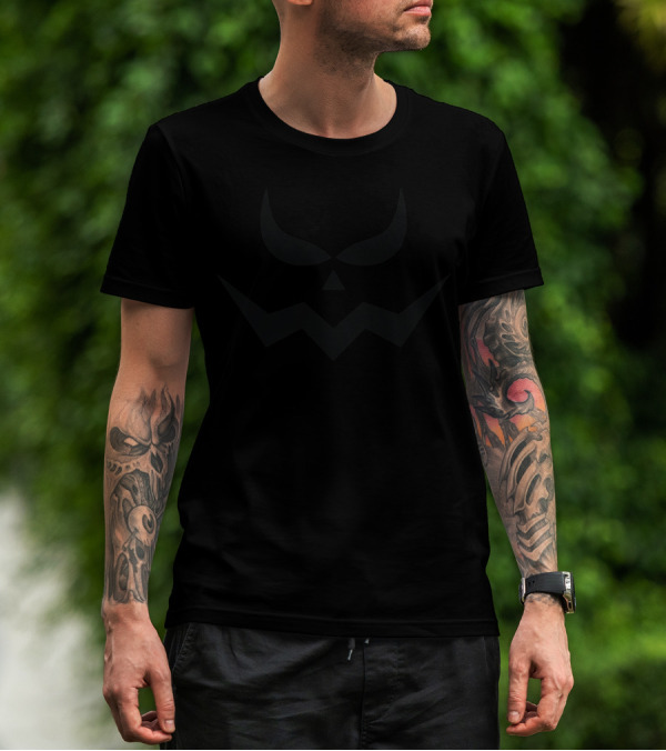 Scary Halloween Jack-O'-Lantern Face T-Shirt