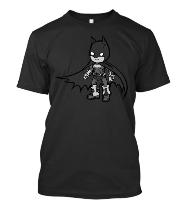 Sd Bat BlackWhite Version Superhero Character T-Shirt