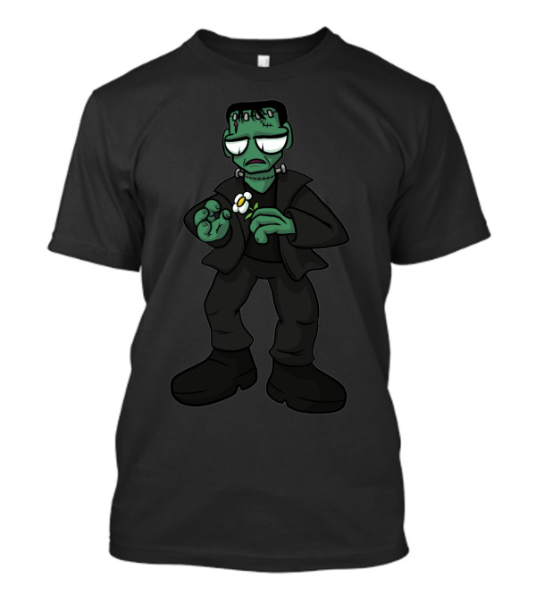 Frankenstein's Monster Holding A Flower See How It Floats T-Shirt