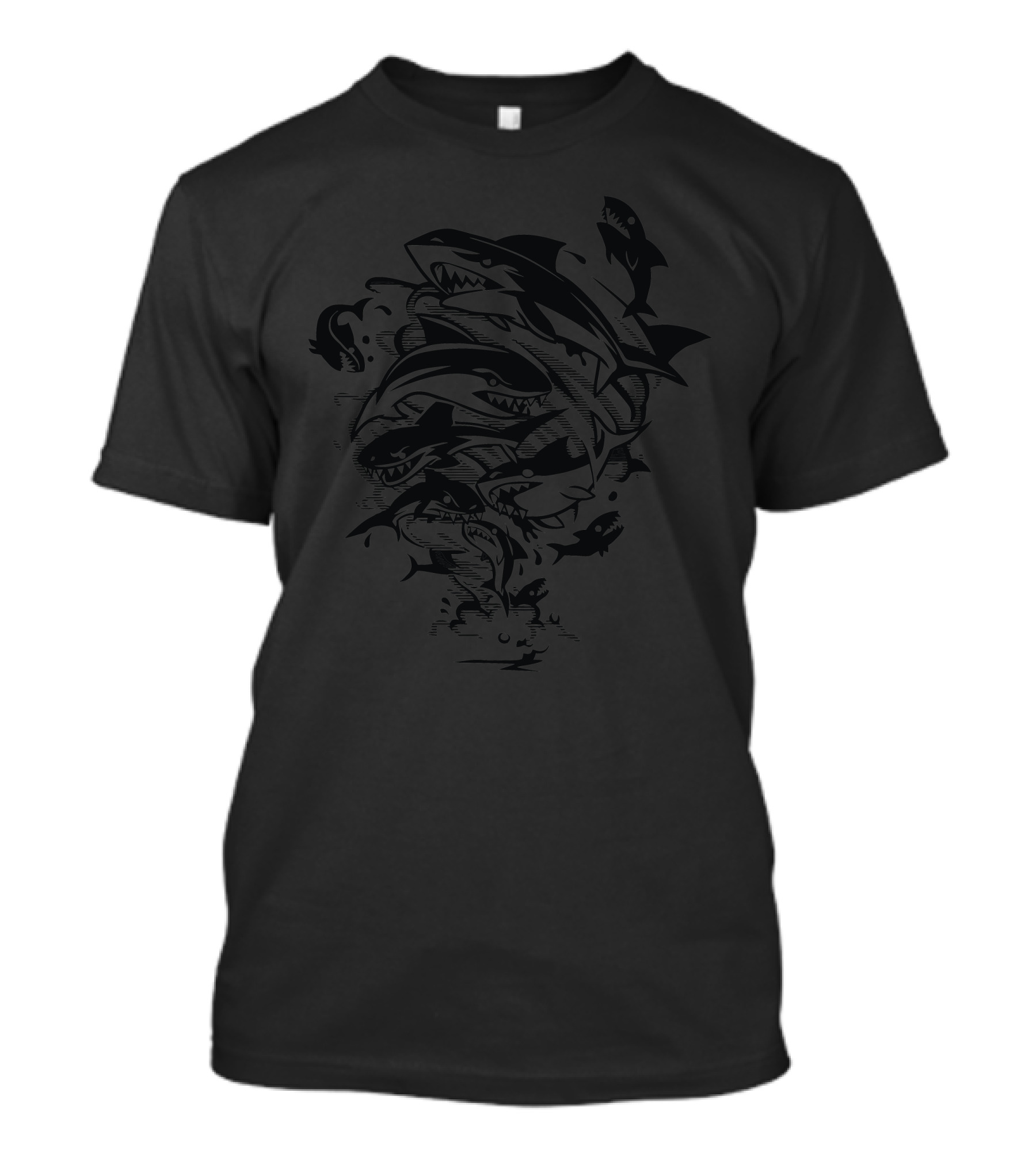 Sharks In A Tornado Swirling Frenzy T-Shirt