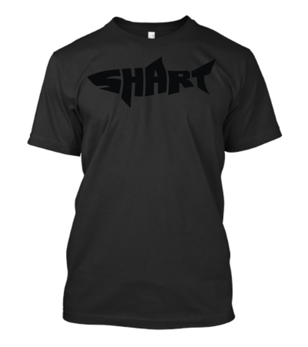 Shart Shark Shaped Typography T-Shirt