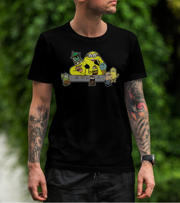 Banana The Hutt Cute Blobby Characters In Sci-Fi Crossover Fun T-Shirt