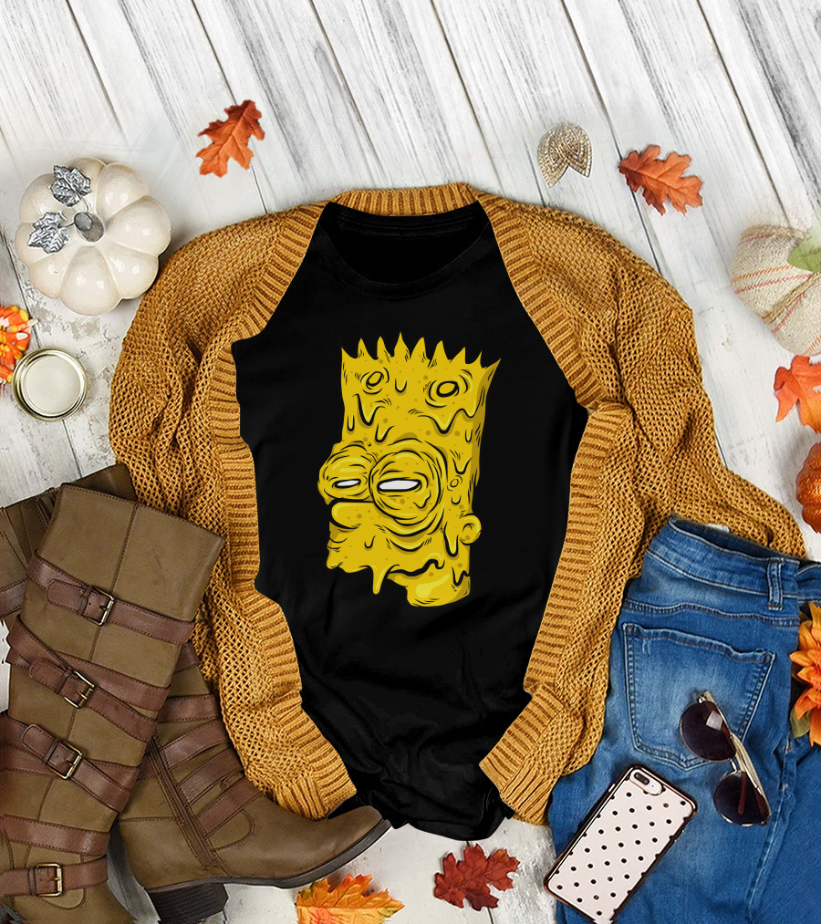 Bart Swampson Oozing Melting Dripping Yellow Face T-Shirt